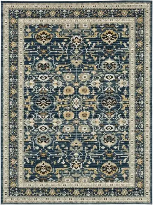 Zephyr 92118 50150 Amphora Majolica Blue Rug